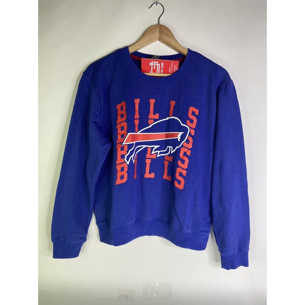 Buffalo Bills NFL Ultra Game Womens Blue Long Sleeve Pullover Sweatshirt Size L